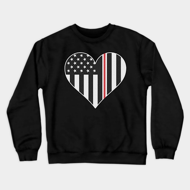 Nurse Thin Line Flag Crewneck Sweatshirt by Zone32